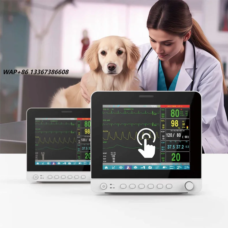 Animal medical supplies, affordable, portable veterinary multi-parameter touchscreen monitors, pressure diagnostic kits for liv