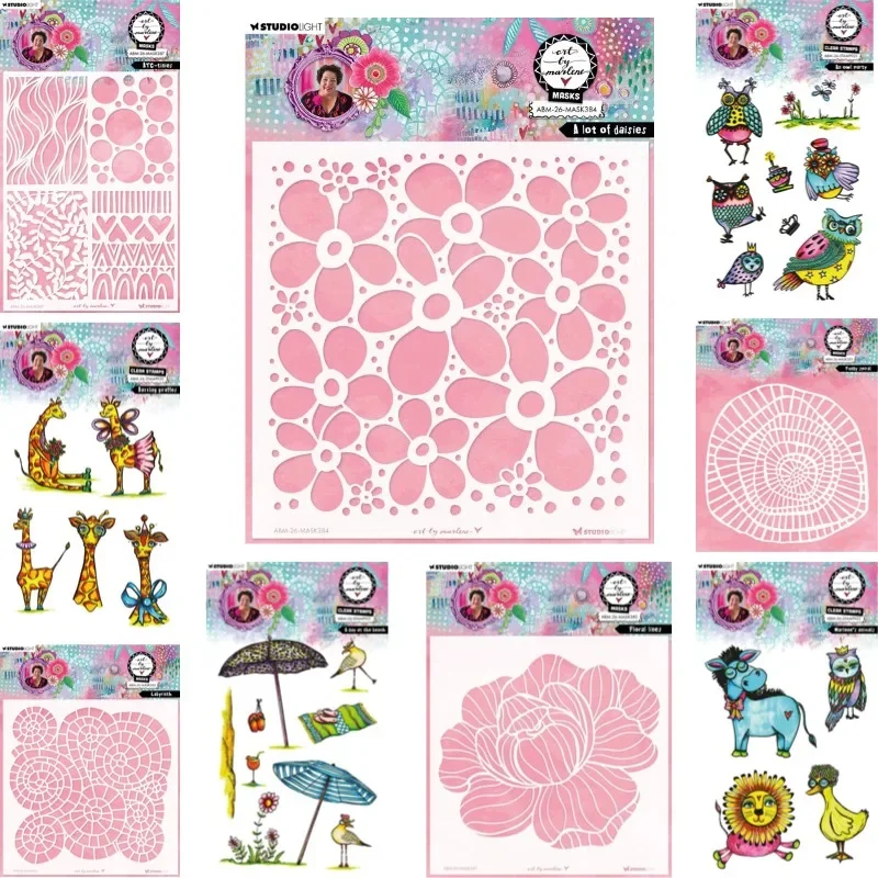 Cercles creux et coeurs timbres et pochoir nouveauté 2025 Scrapbook journal décoration pochoir gaufrage modèle bricolage voeux