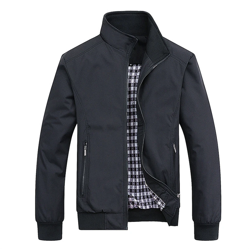 

2021 Spring Autumn Casual Solid Fashion Slim Bomber Jacket Men Overcoat New Arrival Baseball Jackets Men's Jacket M-6XL Top