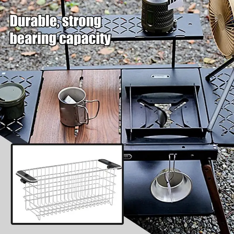 Basket For Igt Table Stainless Steel Utility Wire Basket Space-Saving Drain Basket For Beach Picnic Backpacking Combination