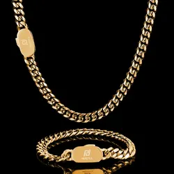 6/8/10/12MM Hip Hop Jewelry Luxurious Miami Stainless Steel Necklace For Men Free Custom Logo Cuban Link Chain