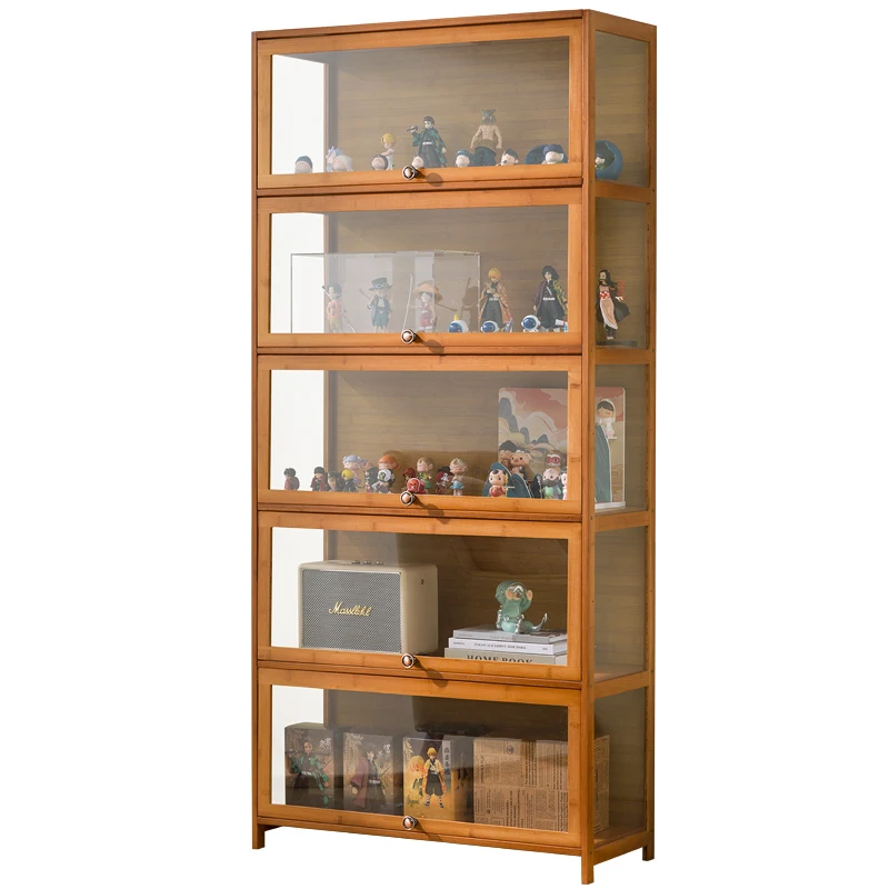 

Figure storage display cabinet Acrylic transparent imitation glass dust-proof display rack cabinet