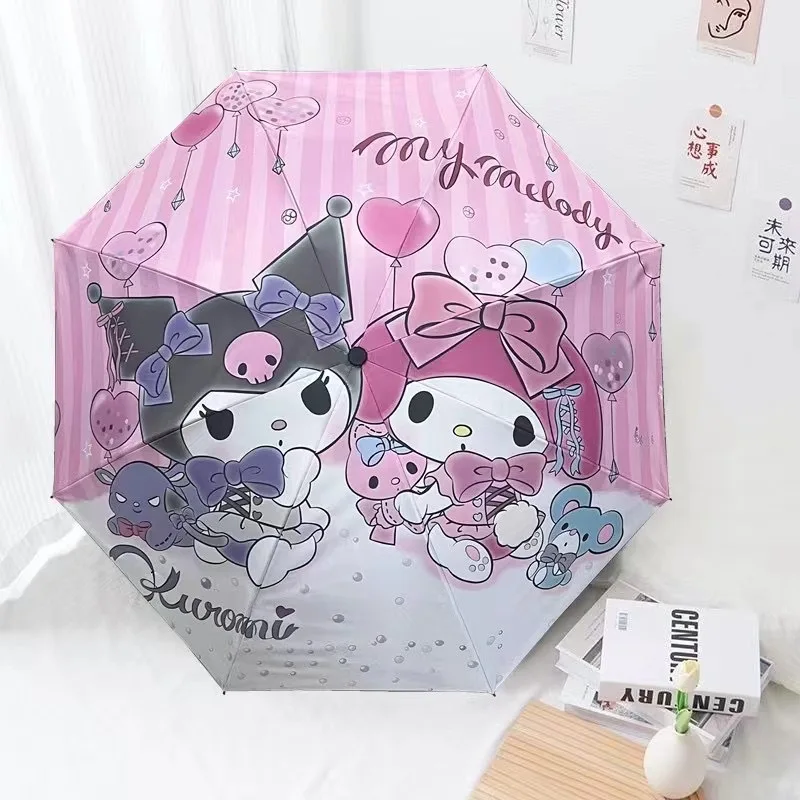 

Sanrio Kawaii My Melody Full Automatic Umbrella Kuromi Cinnamoroll Anime Cartoon Cute Exquisite Sunny and Rainy Folding Umbrella