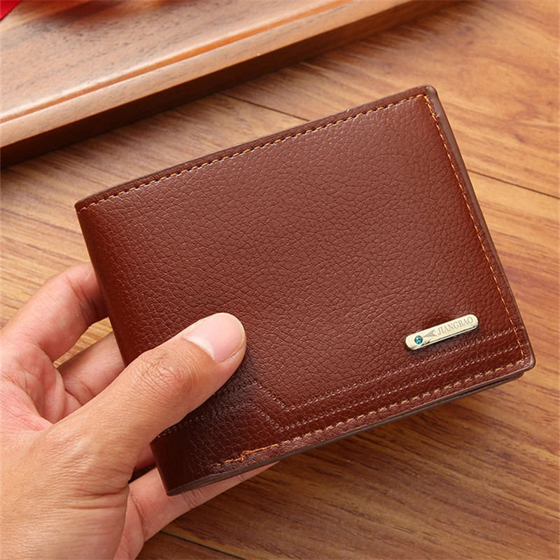 

Vintage Men's Wallet PU Leather Billfold Dollar Slim Card Holder Inserts Coin Purses Business Foldable Short Wallets for Male