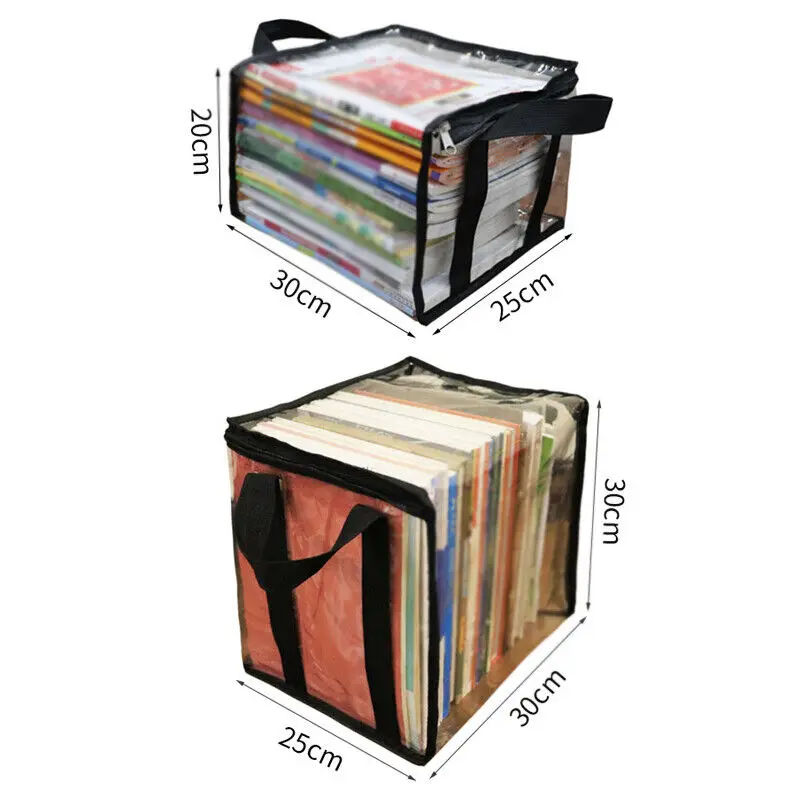 Stackable Comic Book Storage Bag Transparent Collection Container Zipper Case Dust Proof Organizer Collapsible Pouch New