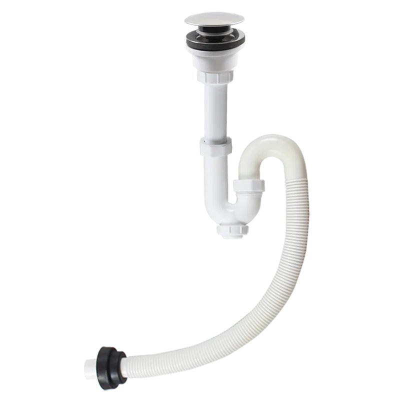 

Talea Siphon Trap White Flexible Tube into Floor U Bend Drainage Waste Kit Full set Z5027C010