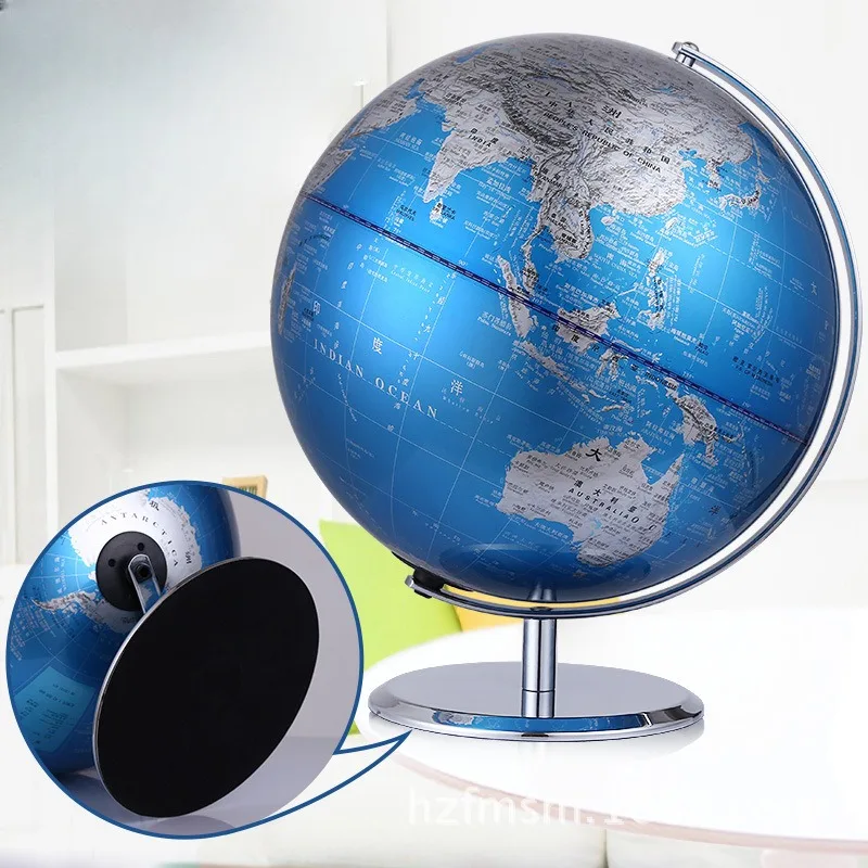 Fashion Premium Metal World Globe with 25cm High Definition 2017 Office Study Decoration Globo Terrestre