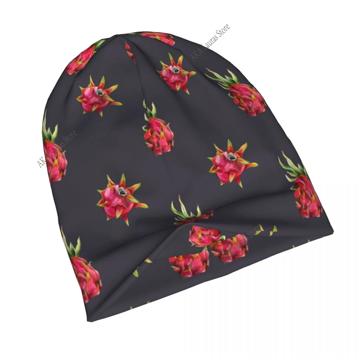 Pink Red Dragon Fruits Unisex Bonnet Winter Outdoor Double Layer Thin Hats For Men Women