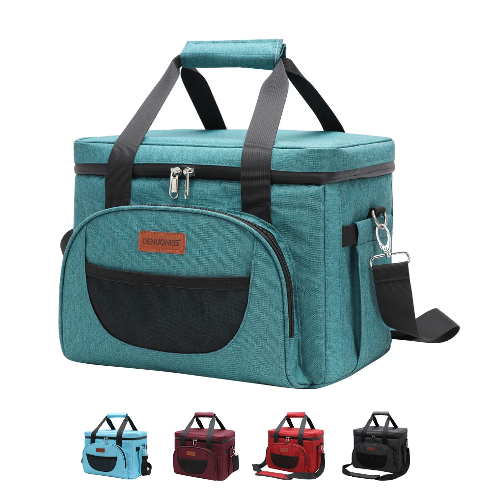 16/28L 40 Cans Cooler Handbag with Strap Picnic Bag Sac Isotherme Insulated Bag for Ice Beer Meal Container Lunch Bag DENUONISS