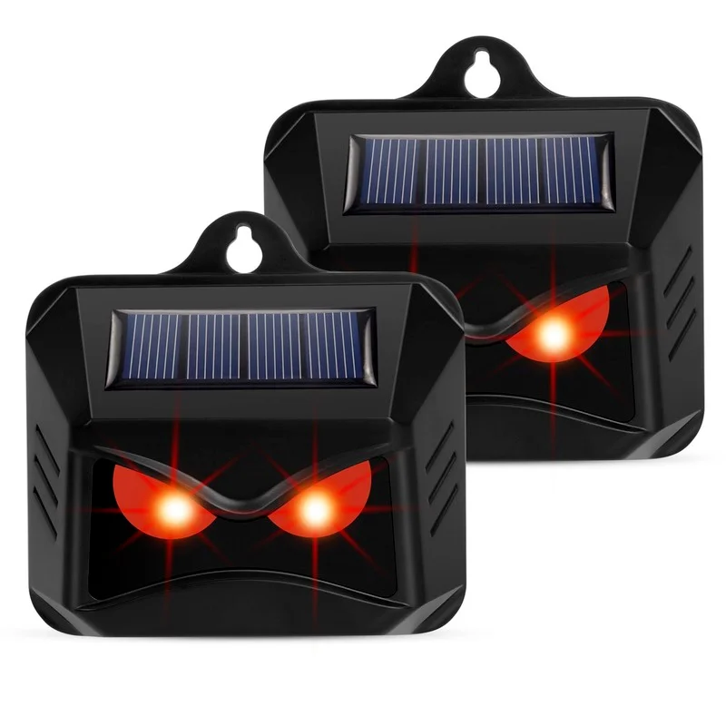 Red Light Flashes Solar Animal Repeller, Wild Boar Repeller, Dog Cat, Infrared Sensor, Solar Bird Repeller