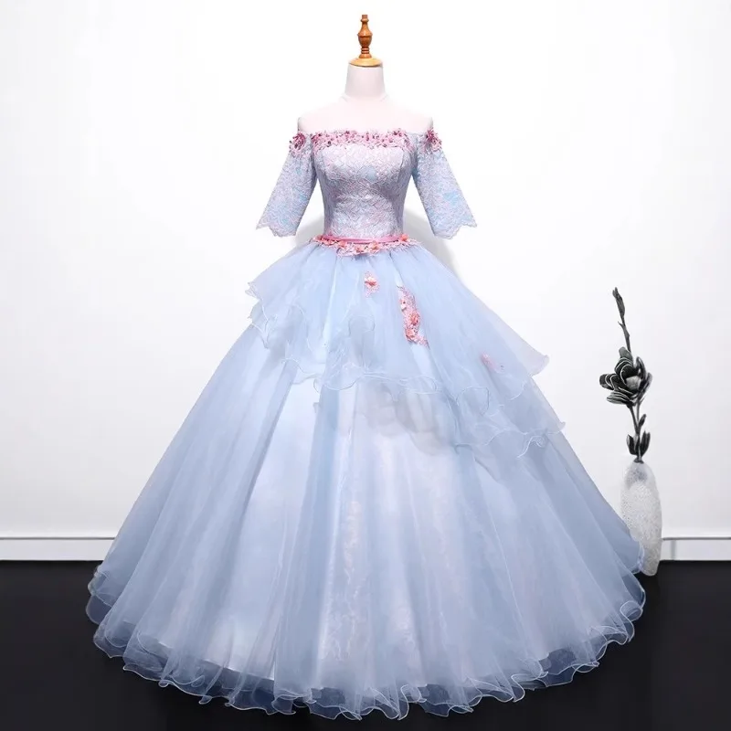 

2025 женское новое банкетное вечернее платье на одно плечо с красочной вышивкой, модное вокальное искусство, длинная стильная пышная юбка с подвеской