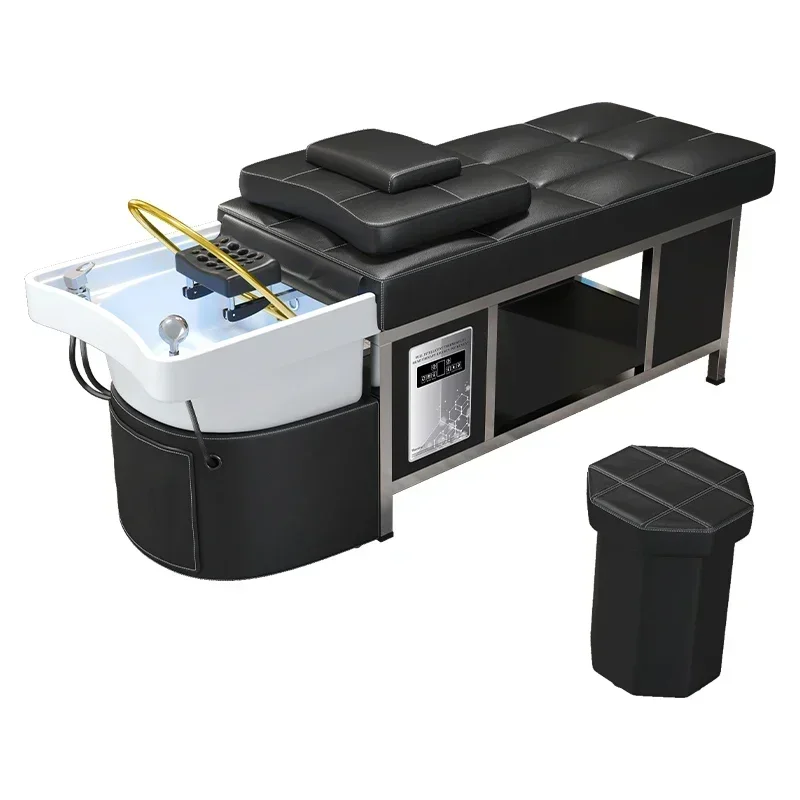 

High-end Barbershop Ceramic Basin Shampoo Bed Water Circulation Head Treatment Hair Muebles De Peluqueria Beauty Salon Special