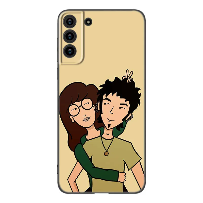 Anime D-Daria Black Silicone Phone Case For Samsung Galaxy S23 S21 S20 FE S24 S22 Ultra S10E S10 S9 S8 Plus