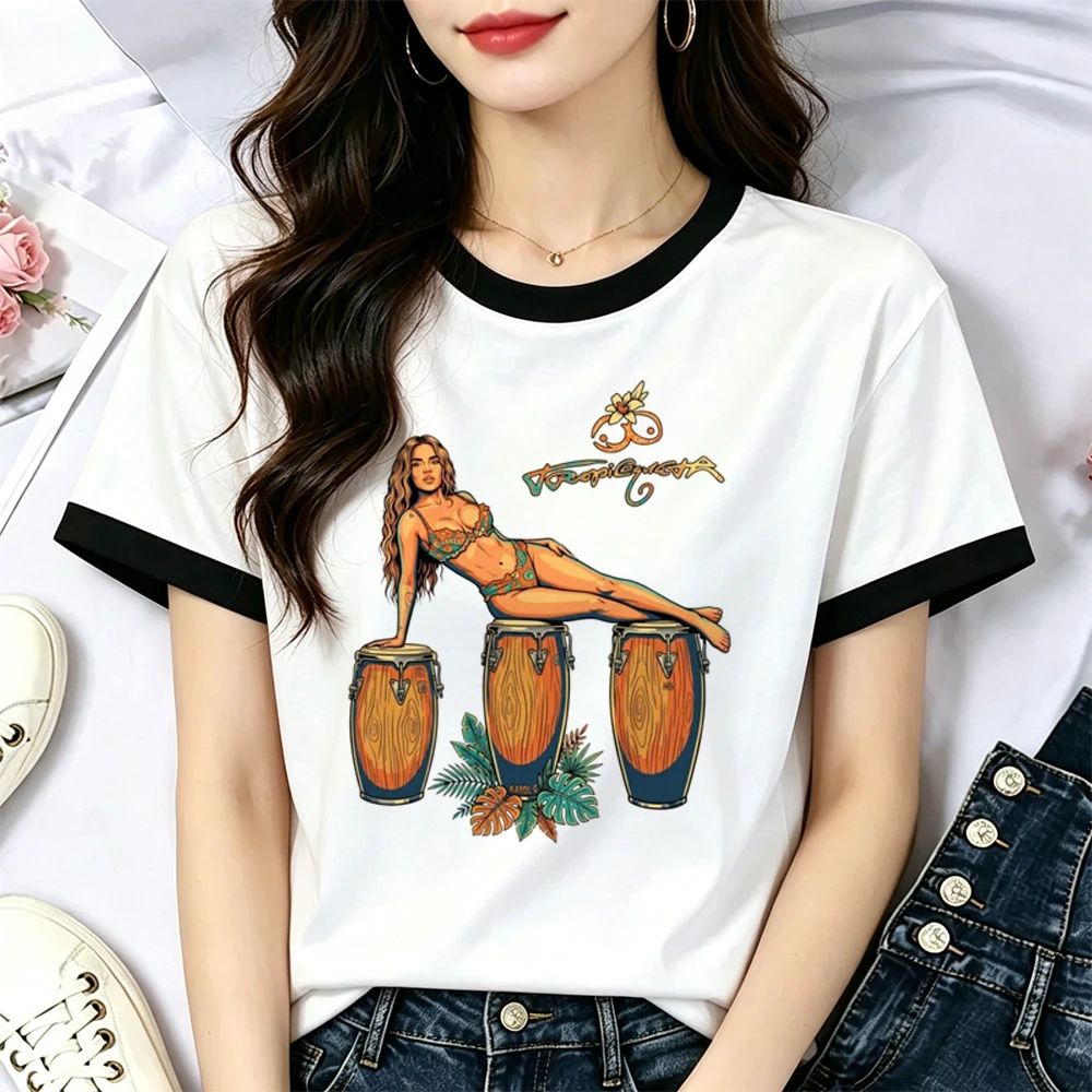 Karol g 티셔츠 십대 그래픽 사이키델릭 스트리트웨 - Summer Clothing Teens 리뷰 및 가격