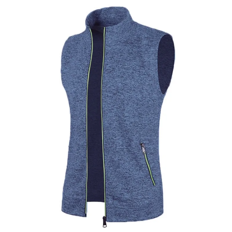 

New Mens Zipper Sleeveless Jacket Coats Outdoor Warm Turtleneck Sweatshirts Breathable Solid Color Streetwear Athletic Vest Tops