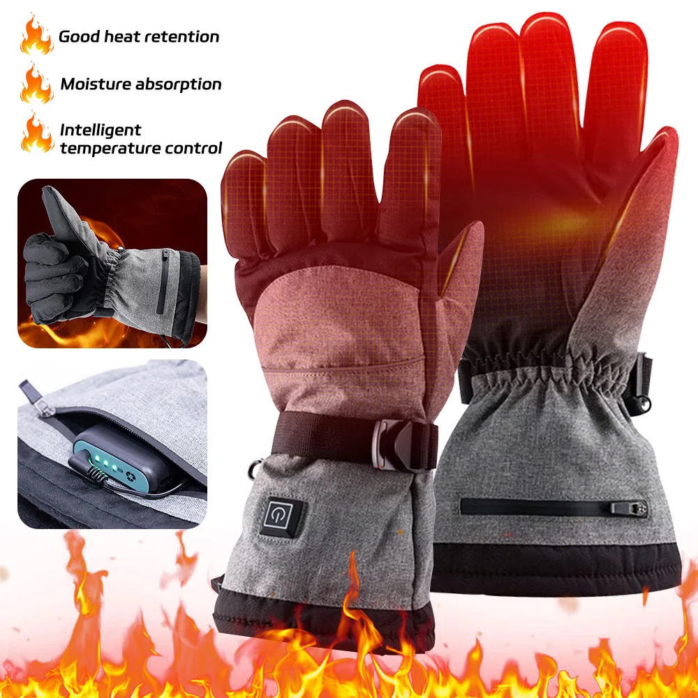 Savior Heat Electric Heated Glove Liners for Men Women Rechargeable Battery Heating Riding Ski Snowboarding Cycling Thin Gloves