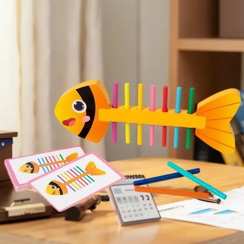 Juego de palos de equilibrio de madera apto para Montessori; Regalo de cumpleaños de juguete sensorial a juego de colores ideal