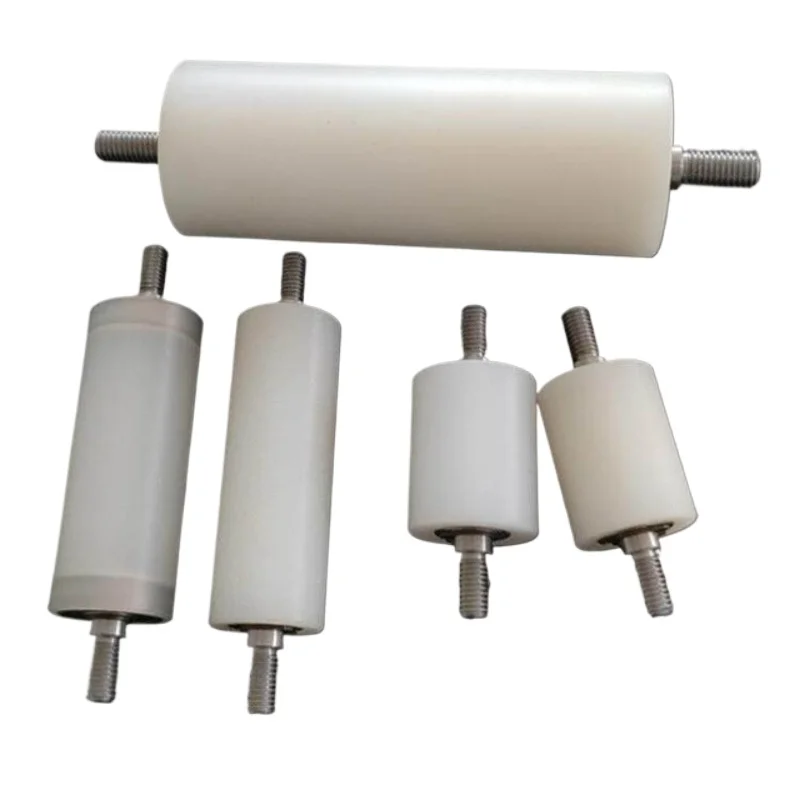 For unpowered rubber-coated roller plastic guide wheel nylon roller with shaft driven wheel plane conveyor roller 1pcs