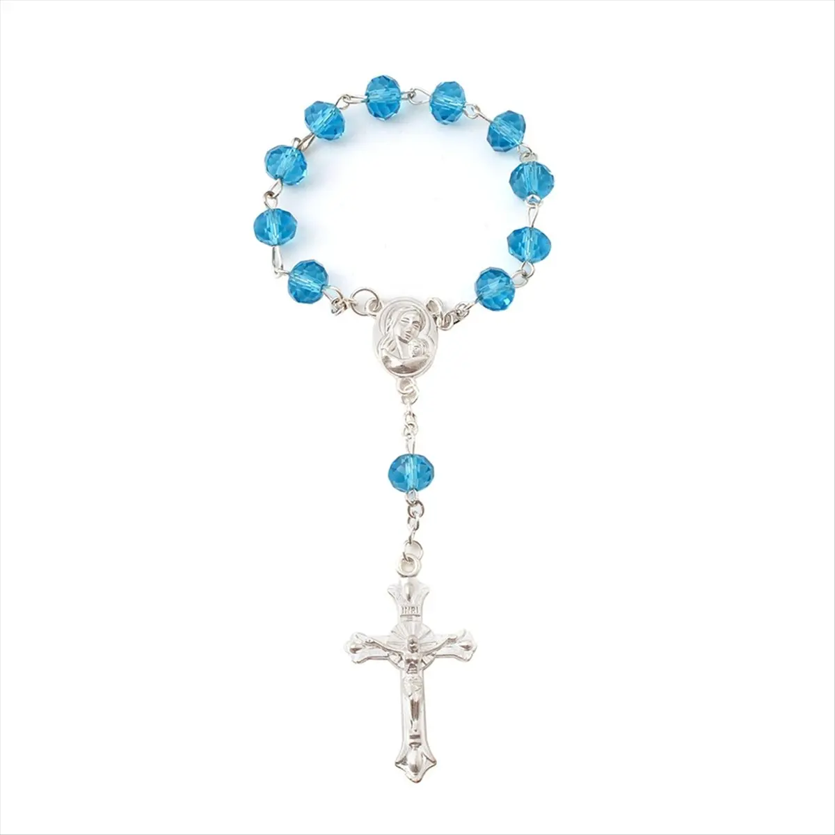 grand 30 Pack Baptism Rosary Beads Mini Rosaries Baptism Favors for Car Rearview Mirror Weddings First Communion Gift Blue