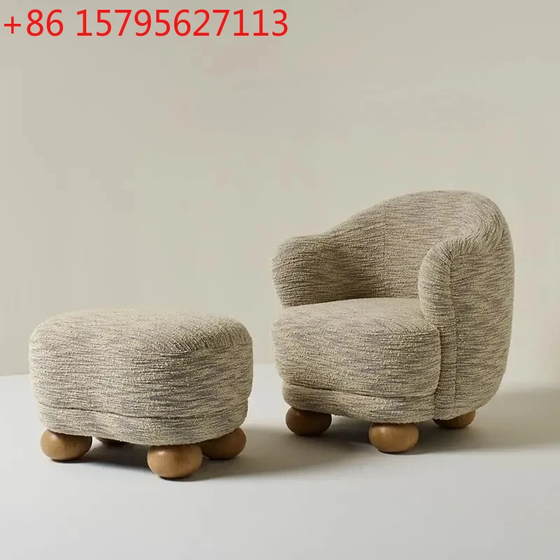 

Скандинавский простой односпальный диван, дизайнерский стул для гостиной, гранулированный флисовый стул для отдыха, французский стул для дома, спальни