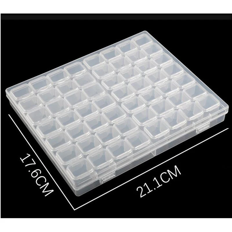 56/28 Grids 5D DIY Diamond Painting Drill Box Jewelry Box Rhinestone Embroidery Crystal Bead Organizer Storage Case Container