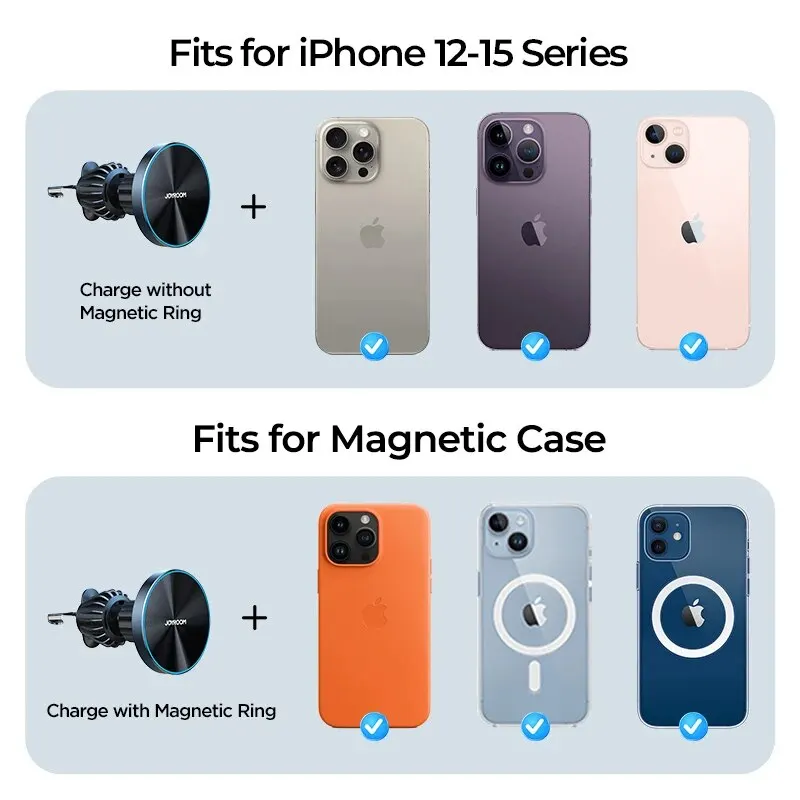 Joyroom Magnetic Car Phone Mount Wireless Fast Car Charger for iPhone Holder 15W Magnetic Car Phone Holder Mount Wireless - view 6