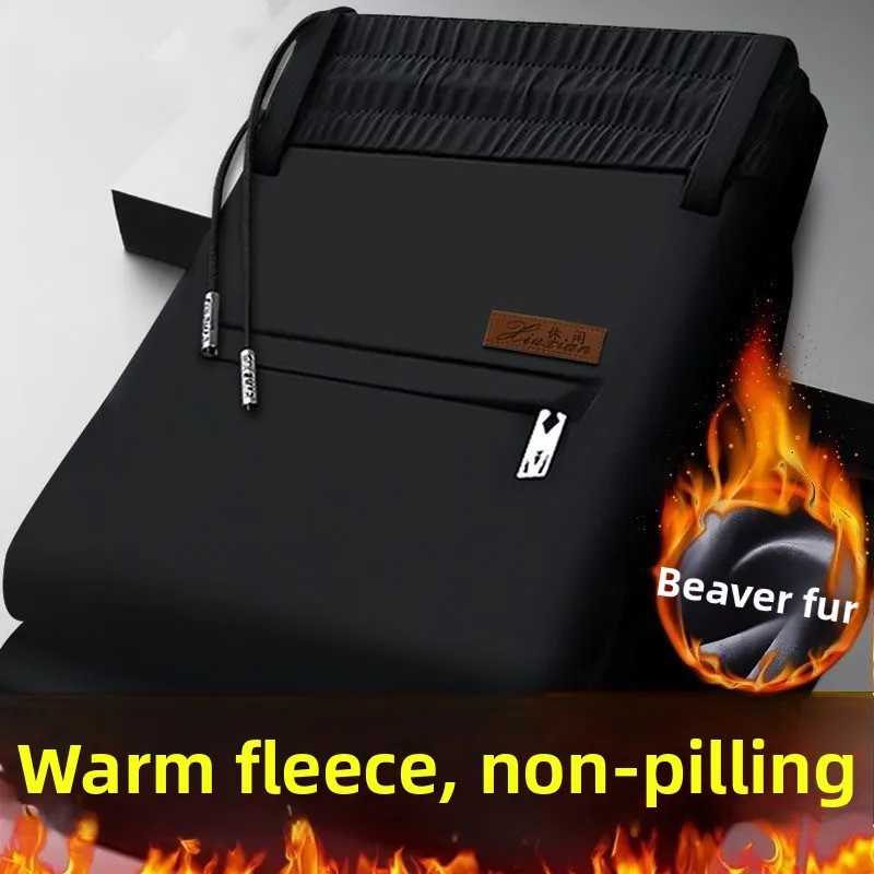 

Men's Work Trousers Fce Lined Wear Resistant Casual Pants Autumn Winter Large Size Dir Proof Long Pants for Construction...