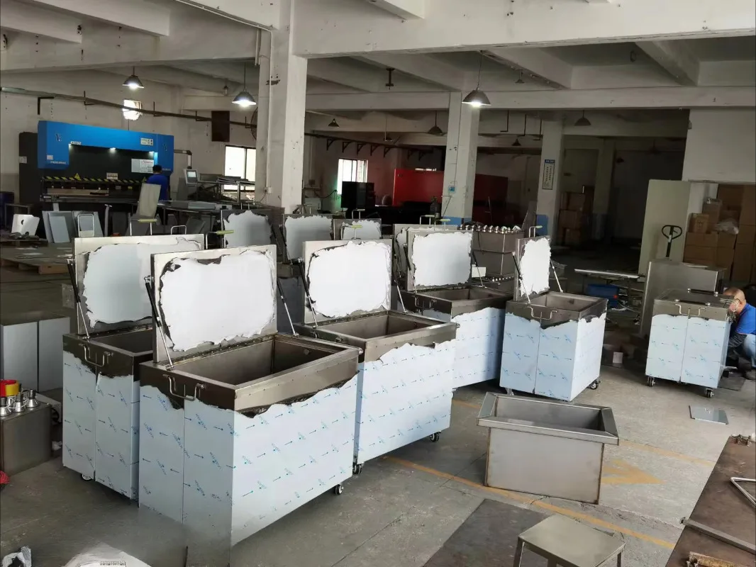 

Large carbon deposition removal system Food service industry Stainless steel plus