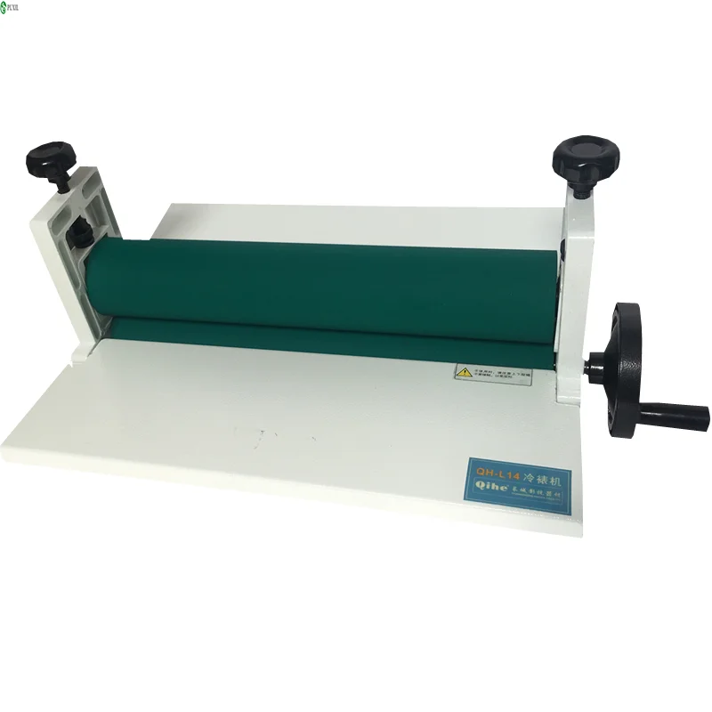 

QH-14 Manual Cold Laminating Machine Small Household Silicone Roller Manual Photo Cold Laminating Machine