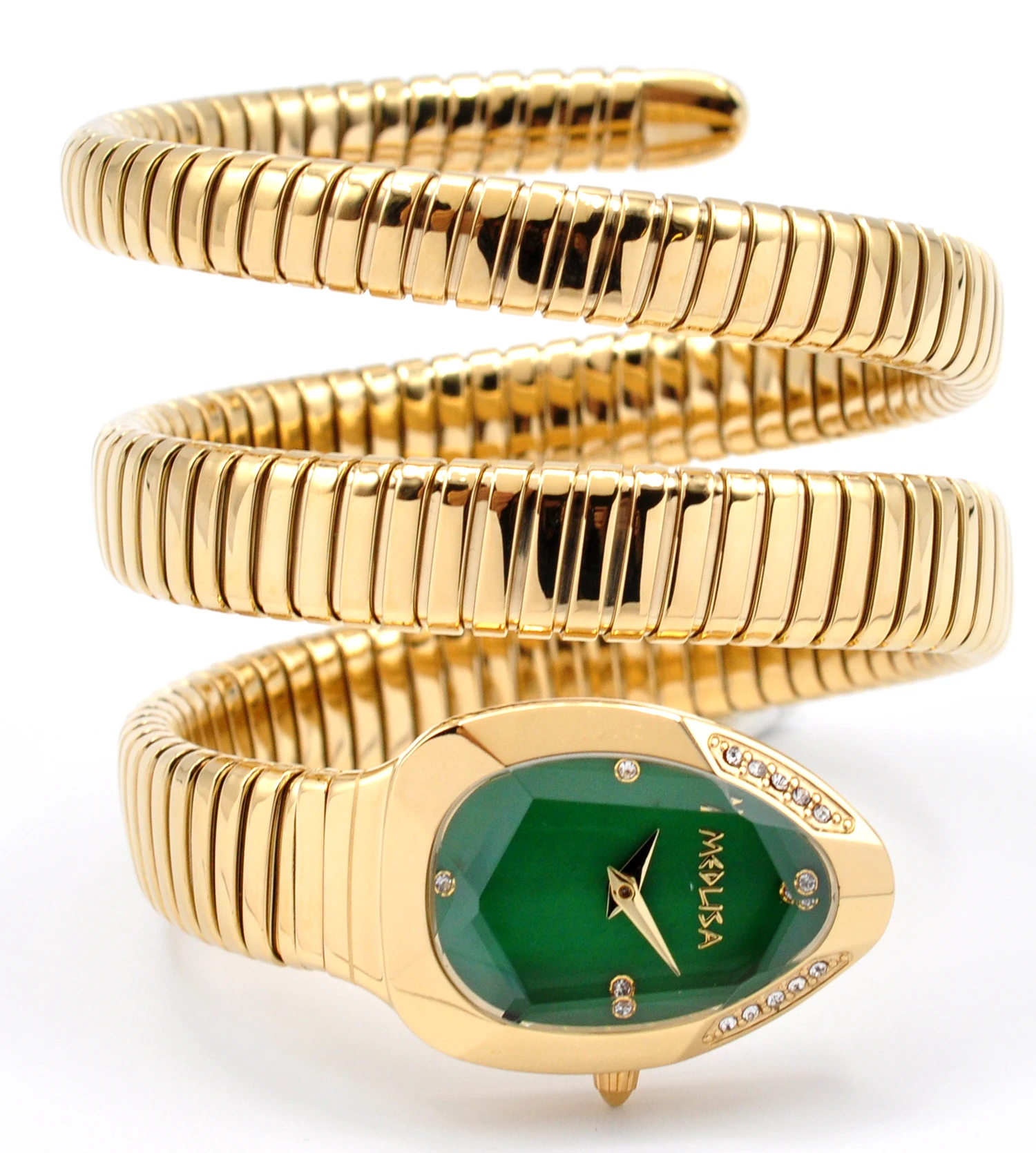 2026 High Quality Gold Diamond Set Snake Shaped Dress Watch Bangle Style Fashionable Unique Brand Same Style Women's Wristwatch Sc04a184efa5540759e940d979f513cee6