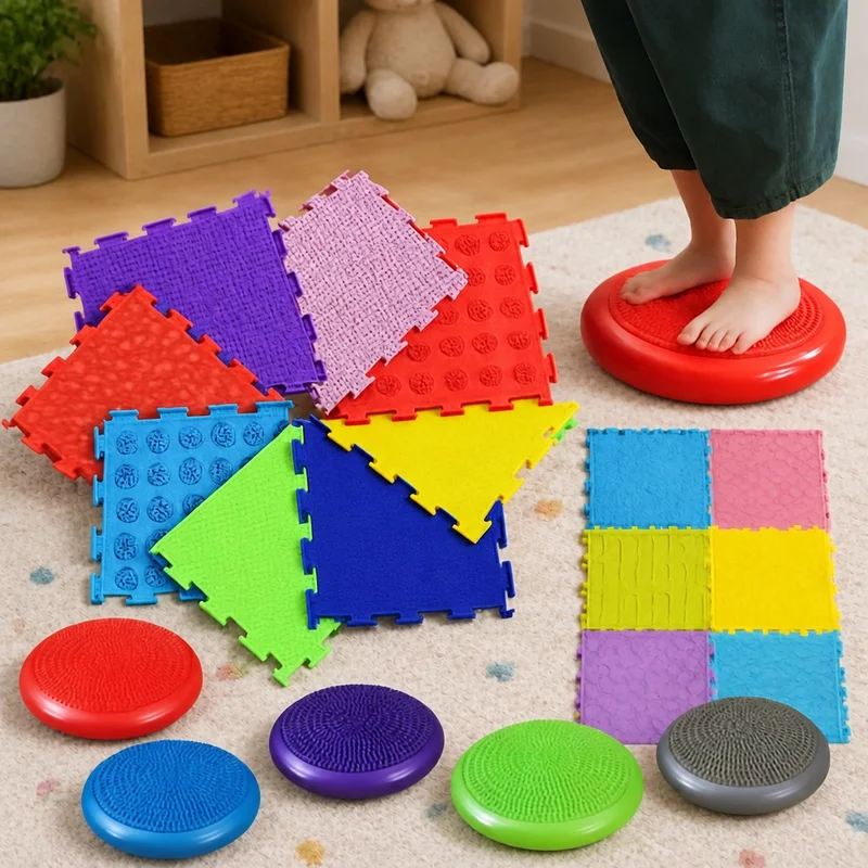 Sensory Footplay Educational Toys for Kids 3-6 Years Old, Tactile Development Montessori Tools