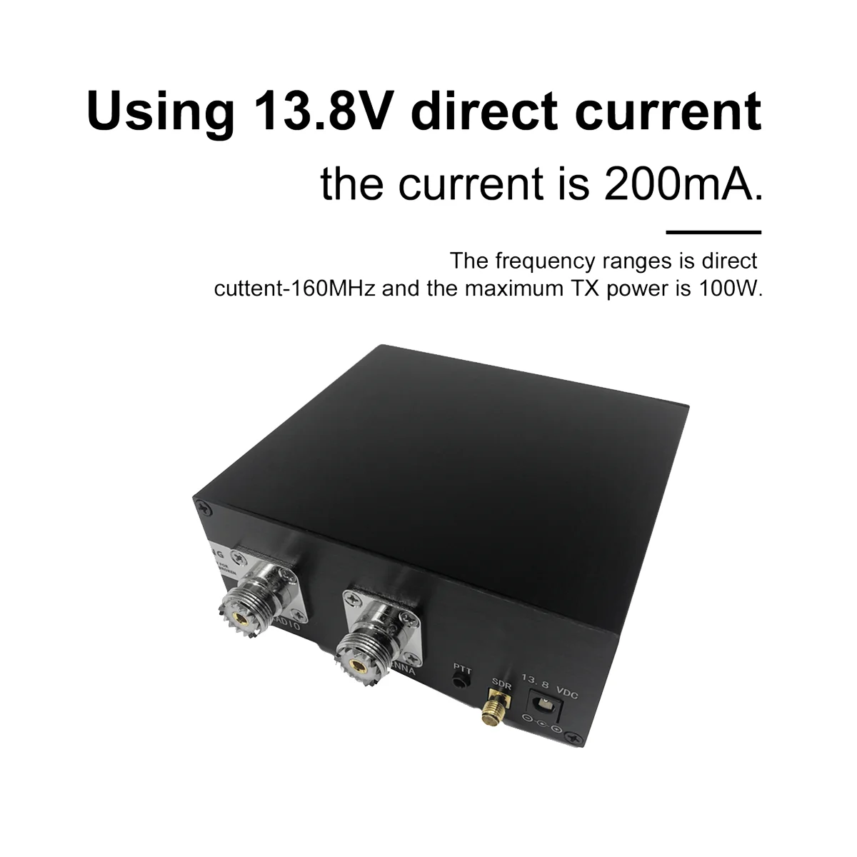 160MHz 100W Aluminium Portable SDR Transceivers Radio Switch Antenna Sharer Practical Signal Equipment TR Switch Box