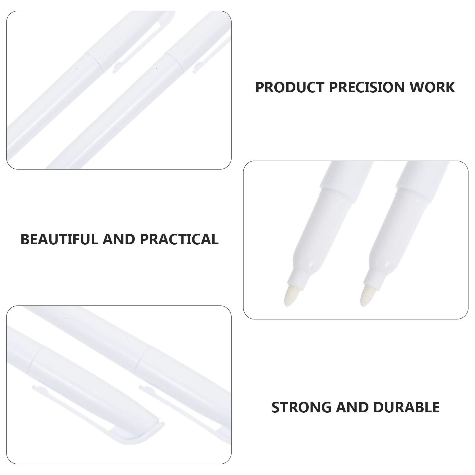 

10Pcs Chalkboard Marker Pen Students Painting Pen Easy Wear-Resistant Tip Safe Plastic White Ink Marker