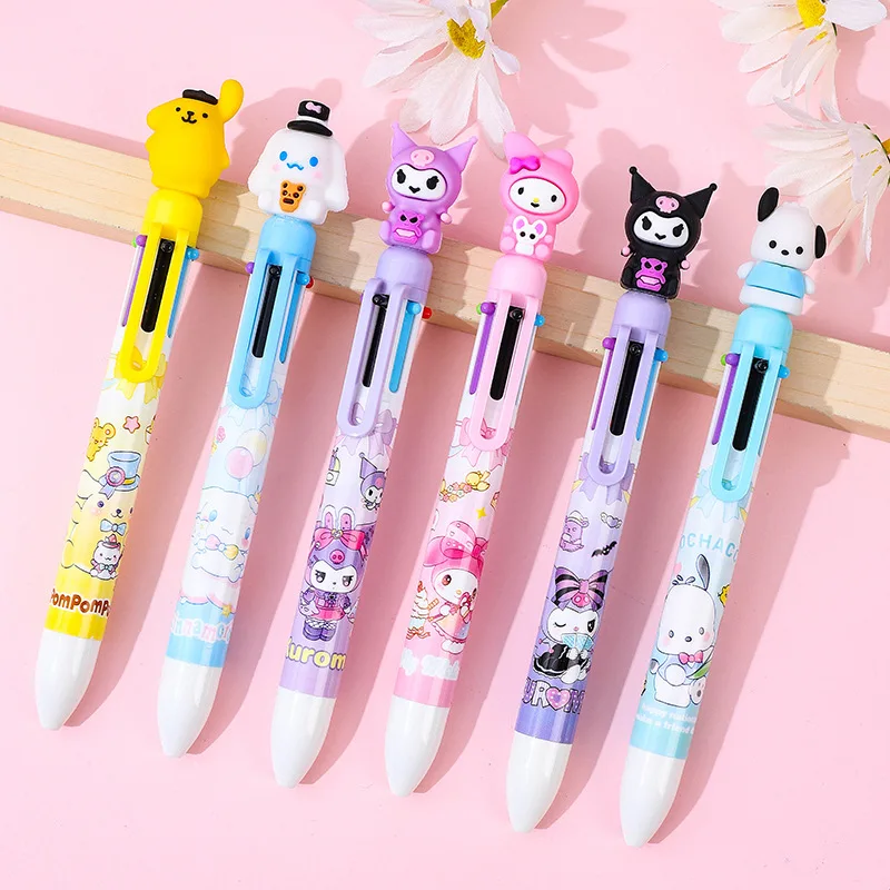 6/36pcs Sanrio Kawaii Kuromi Melody 6 Colors Gel Pen Cute 0.7mm Ball Pens Promotional Gift Office School Supplies