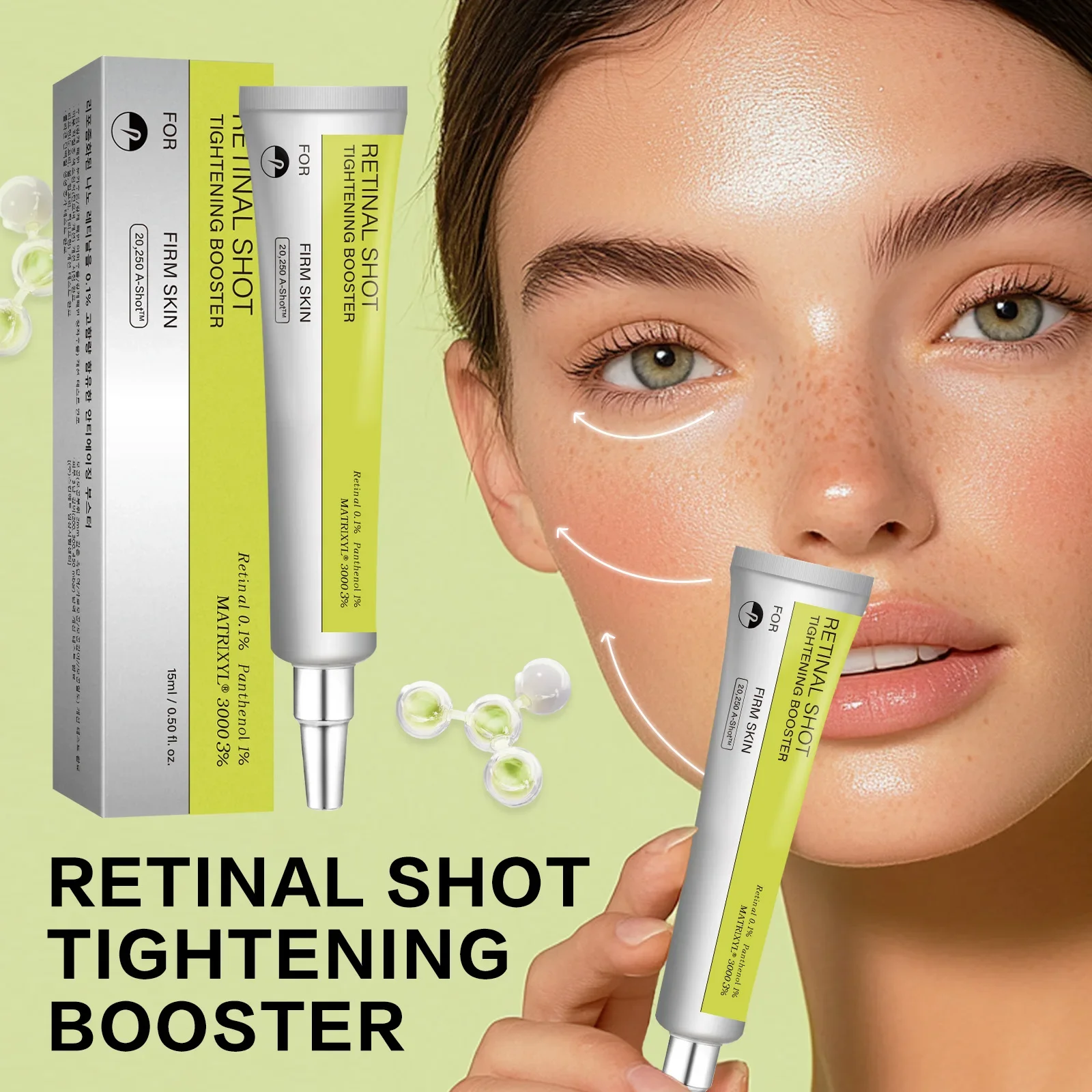 Anti-Aging Retinal Serum 15ml - 0.1% Nano Retinal + MATRIXYL® 3000 3% tightens skin, fights wrinkles & shrinks pores.