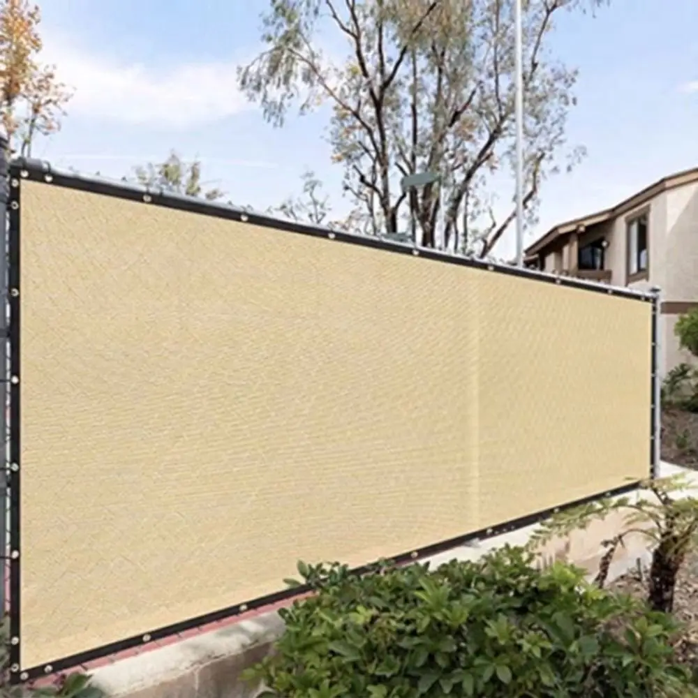 Thickened Balcony Fence Privacy Shade Screen Sun Protection Encrypted Railing Shade Cloth Screen with Grommets Dust-proof