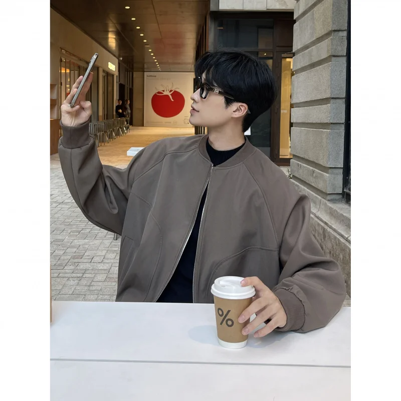 

Американская винтажная мужская куртка-пилот на осень, высококачественная, свободного кроя, модная, брендовая, в бейсбольном стиле, с воротником-стойкой, верхняя одежда