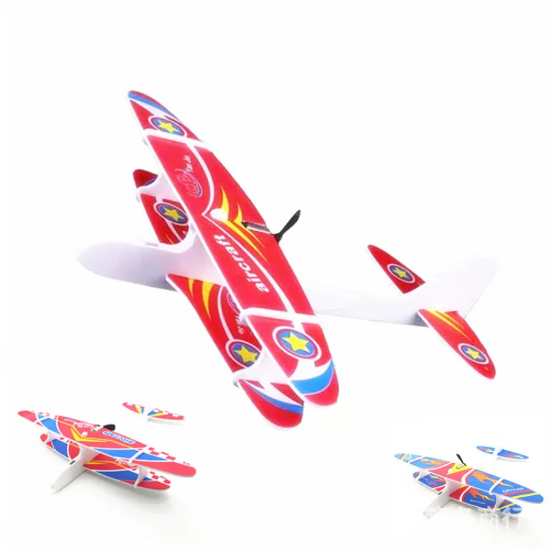 Hot Hand Throwing Airplane Toy Outdoor Electric Foam Aircraft Glider Model Children Easily Control Toys Gift