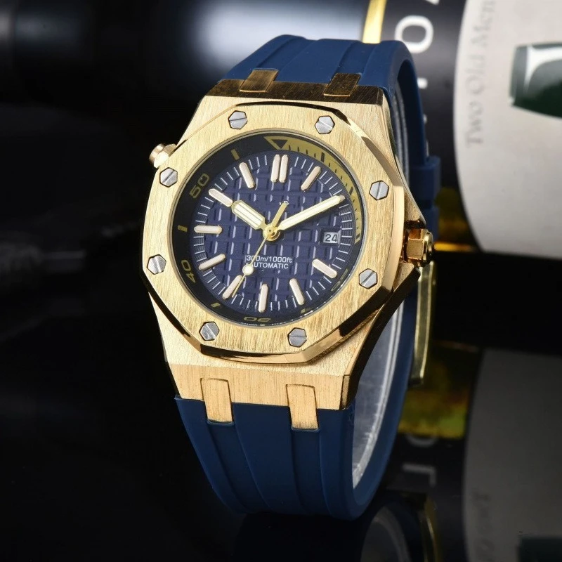 Original High End Luxury Mens Watch Designer Quartz Movement Stainless Steel Case and Bracelet Hip Hop Style High Quality Watch
