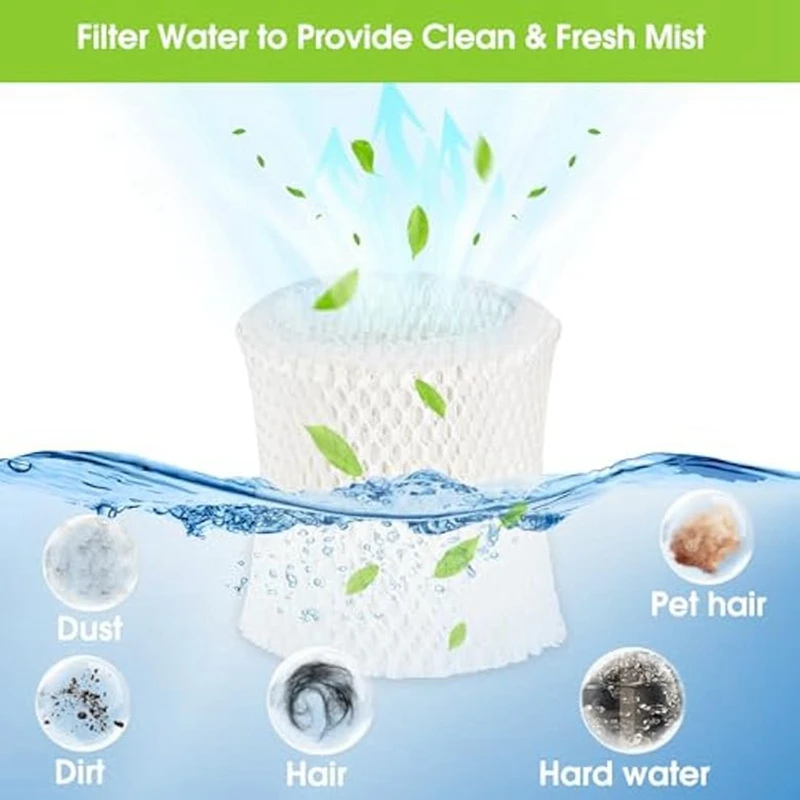 Abgr-filtro de substituição de umidificador para cabeceira de dossel e berçário, 6 pacotes de filtros de substituição de absorção de umidificador