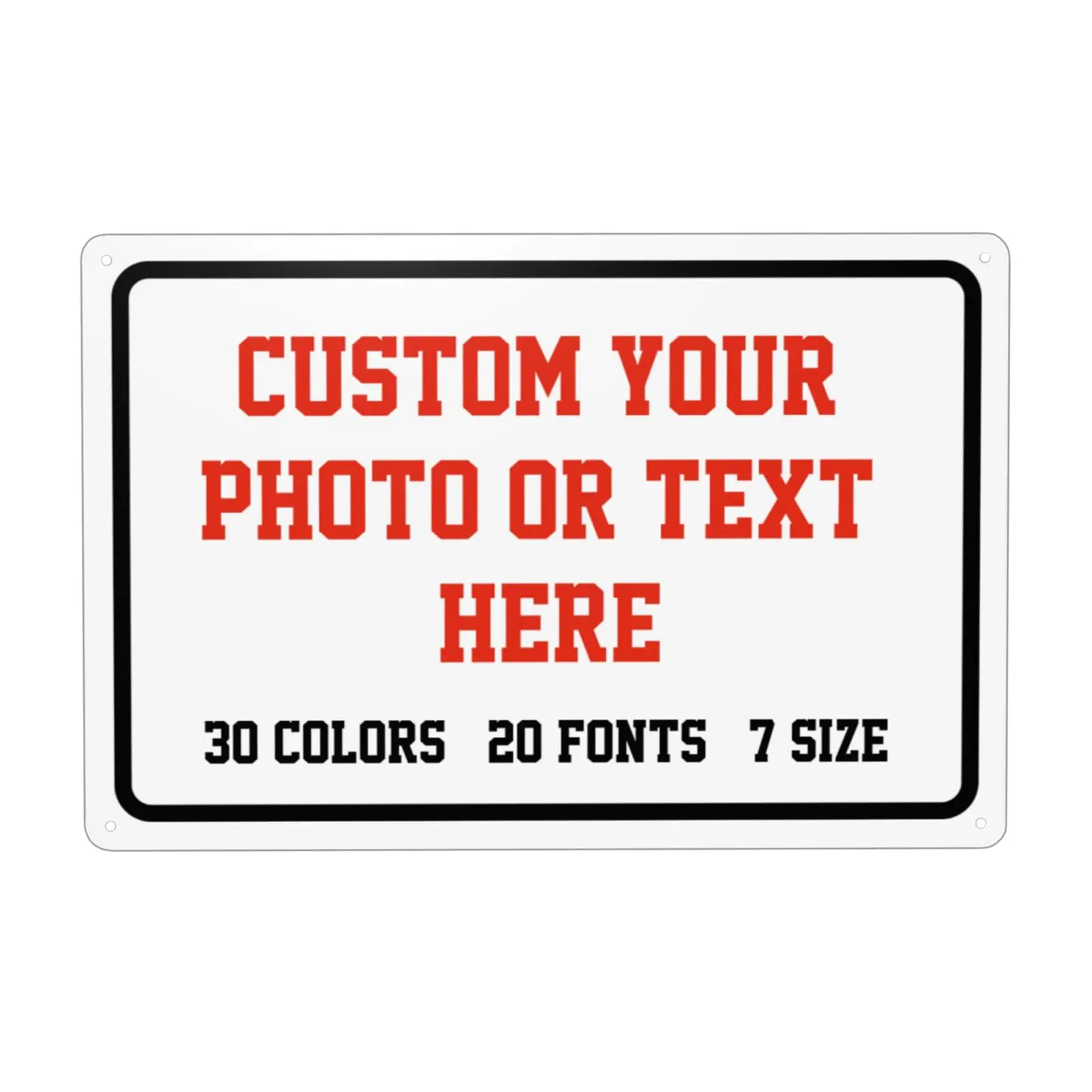 Custom signs Outdoor metal signs - 30.48 x 20.32 cm personalized signs for businesses, workplaces, offices, homes,