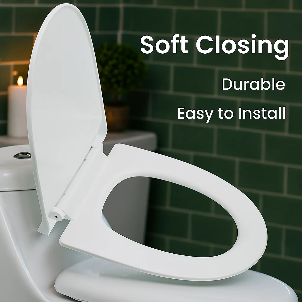 

Сиденье для унитаза без инструментов, прочная пластиковая сменная крышка, простая установка для домашних туалетов