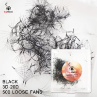 Supmacio Loose Fan Lash Extensions 8d 10d 12d 14d Pointy Base 500 Soft Fluffy .05 Pro Made Volume Fans Russian Volume
