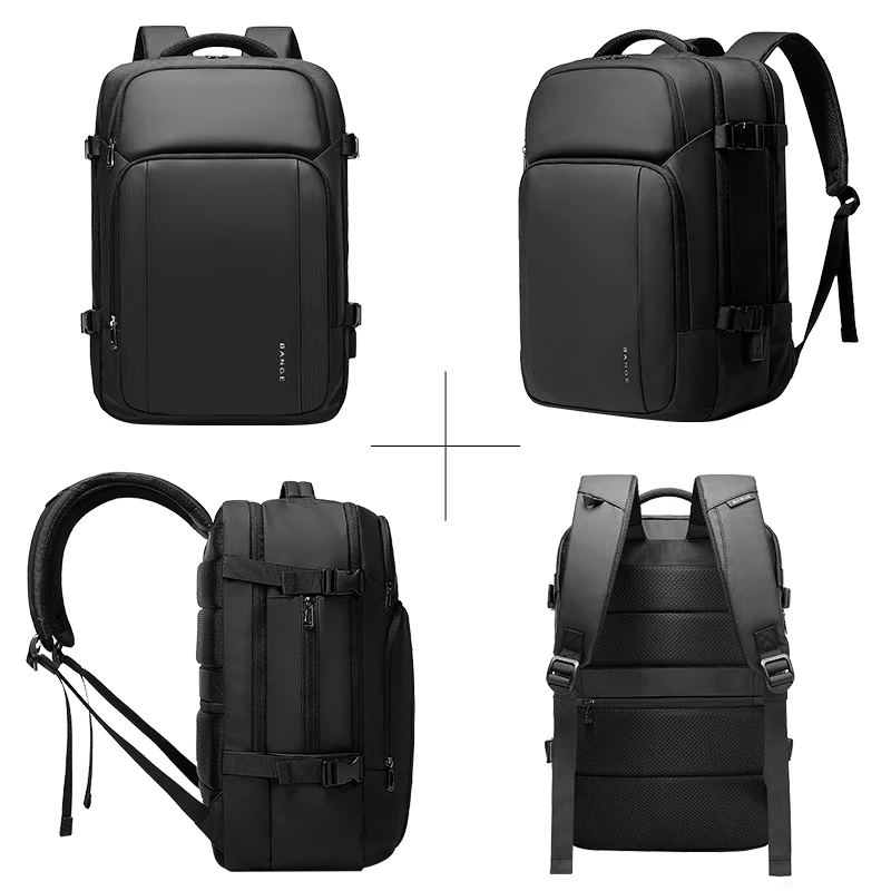 BANGE-Sacs à dos de voyage rechargeables USB pour hommes, sac à dos pour ordinateur portable 15.6 \