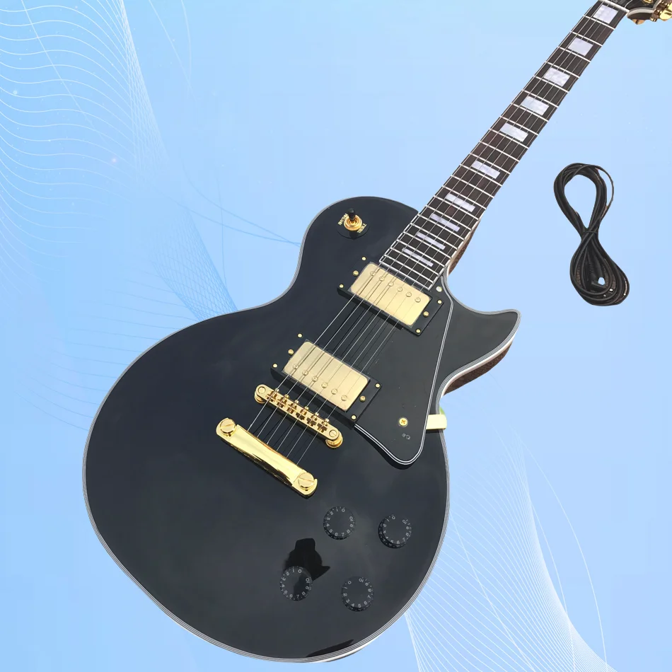 Black Beauty Electric Guitar, Rosewood Fingerboard, H-H Pickups, Gold Hardware, Free Shipping