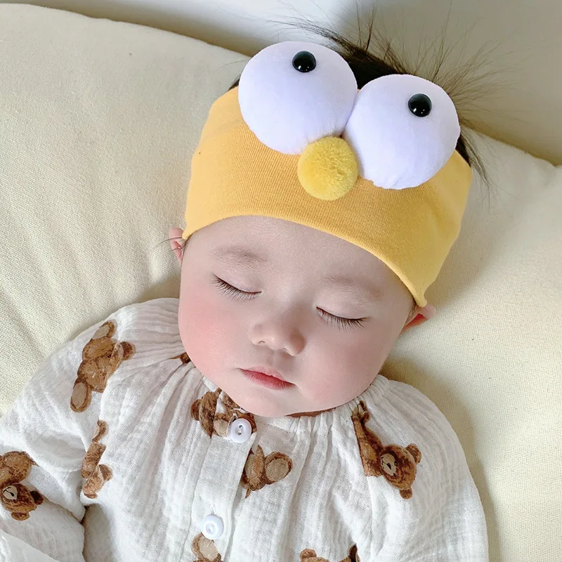 

Детская повязка для волос с большими глазами, мягкая эластичная широкая повязка-тюрбан для малышей, забавный реквизит для фотосессии, детские аксессуары для волос 0-3 лет