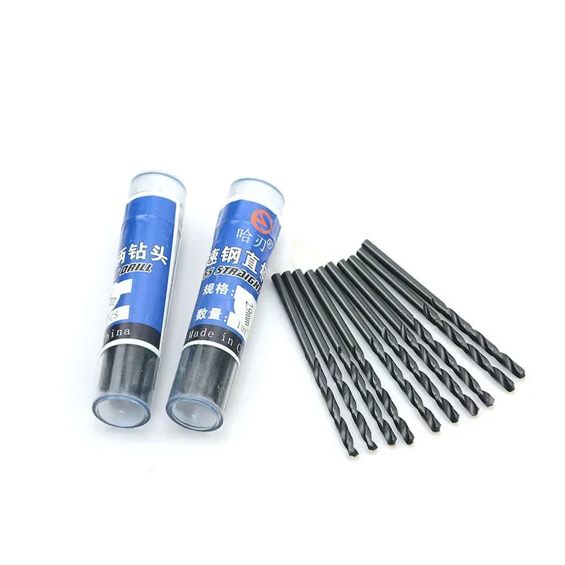 10Pcs Set HSS6542 M2 Black High Speed Steel Straight Shank Twist Drill Bit 0.5-2.9mm Micro Mini Metal Drill for Steel Iron