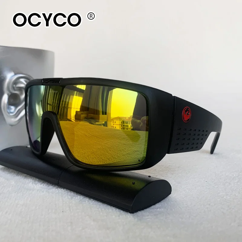 OCYCO 2026 Modische Sonnenbrille für Herren, quadratisch, übergroß, blendfrei, für Autofahrer, Spiegel-Sonnenbrille, Damen, UV400-Schutz, Herrenbrille