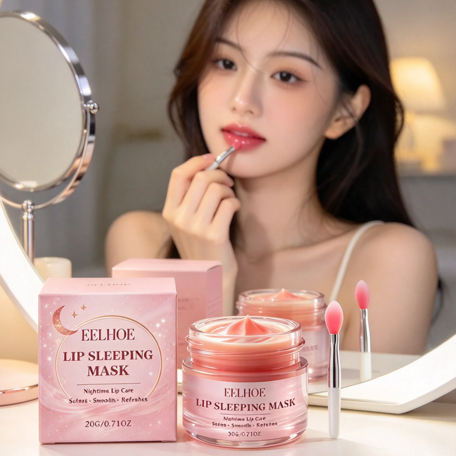EELHOE Lip Sleeping Mask Deeply Nourishing Skin Soft Smoothing Long Lasting Hydration Gentle Formula Non Greasy Lip Moisturizer