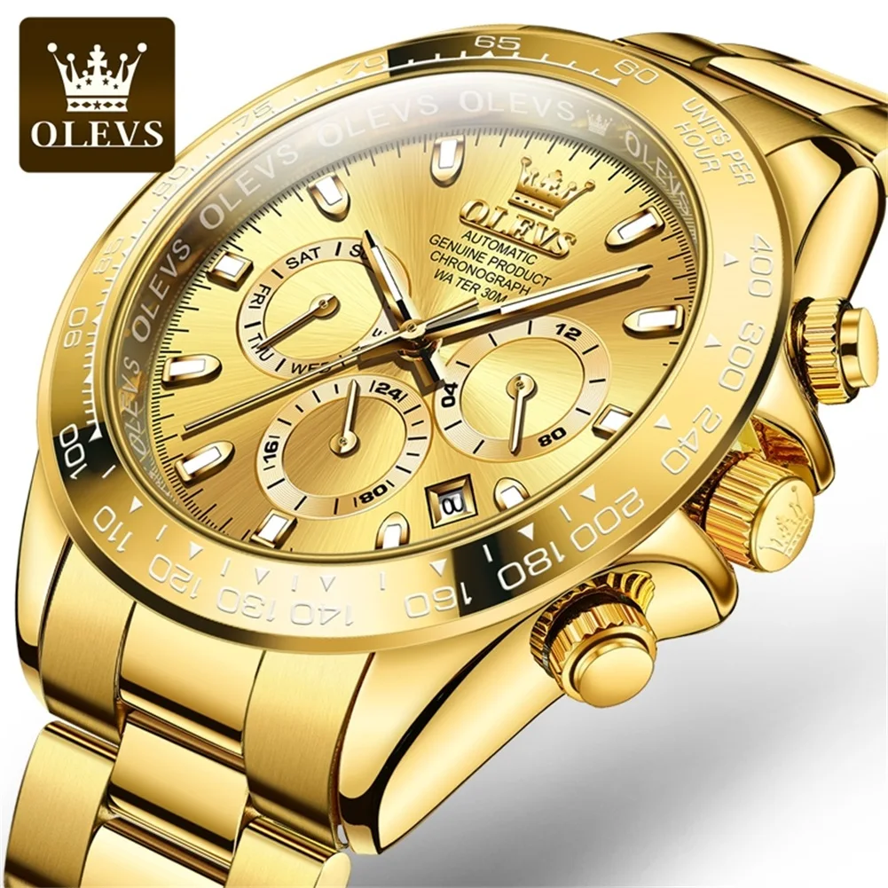 OLEVS 6638 Men\'s Automatic Mechanical Watch Waterproof Luminous Stainless Steel Strap Men\'s Mechanical Watch Fashion Luxury